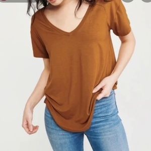 DONATED: Abercrombie Drapey V-neck Tee, XS